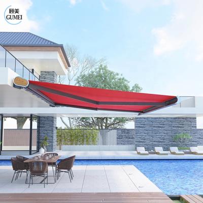 China Manual Retractable Outdoor Sunshade Awning Terrace Awning Outdoor Vertical Awning for sale