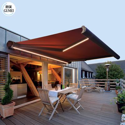 China Easily Assembled Retractable Folding System Roof Pergola Awning for sale