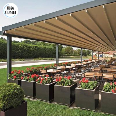 China Comfortable Waterproof Retractable Awning Shade System Aluminum Frame for sale