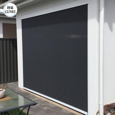 China Waterproof Zipped Screen Aluminum Roller Blinds Roller External Shutter Shades Motorized Pergola Blinds for sale