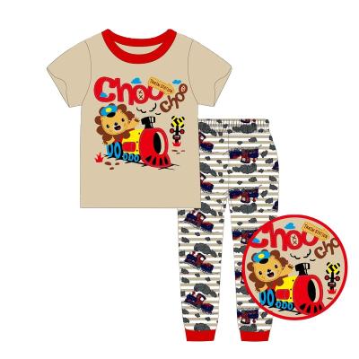 China CALUBY brand new breathable boys pajamas short sleeve pants 3-8Y set 3-8 years old wholesale style children's pajamas for sale