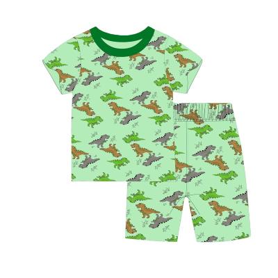 China Children's cotton pajamas summer years 100% full print boy's new style breathable 3-8 sleeve pajamas short series children's shorts wholesale for sale