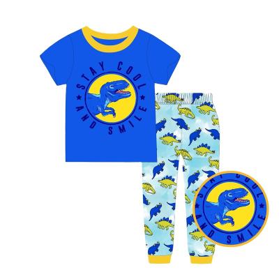 China CALUBY brand new breathable boys pajamas short sleeve pants 3-8Y set 3-8 years old wholesale style children's pajamas for sale