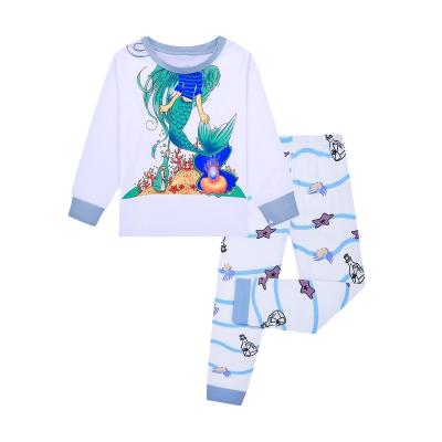 China Factory new spot 3-8 year wholesale caluby breathable girls pajamas long sleeve pants set for sale