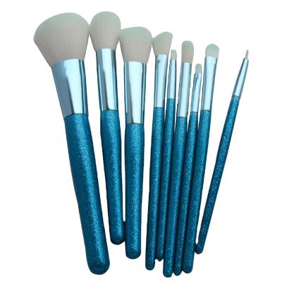 China Angular Blush Free Samples 9 Portable Cosmetic Brushes Cosmetic Brush Set for sale