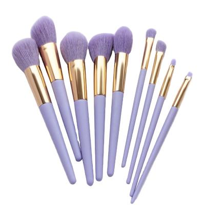 China Angular Blush Makeup Brushes Free Samples 9 Makeup Brush Set for sale