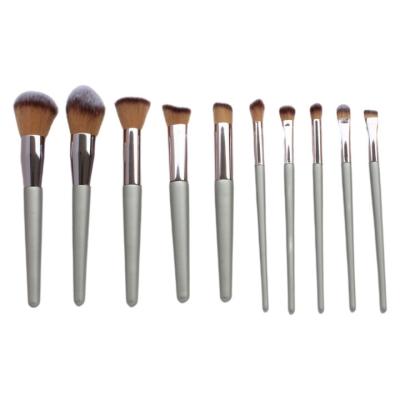 China Angular Blush Free Samples Hot Selling High End Cosmetic Luxury Reading Brush 10 Pieces for sale