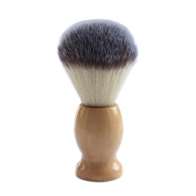 China Beauty Care Make Art Synthetic Hair Wooden Handle Shaving Brush Tools Free Samples Wooden Handle Beard Brush for sale