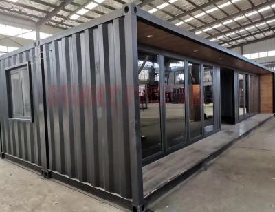 China Modern 20 Feet 40 Feet Steel Material Welded Mobile Luxury Kiosk Home Store Office House Container Prefab House for sale