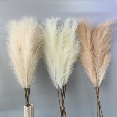 China Handmade Artificial Faux Color Mini Pampas Grass Natural Dry Fluffy White Small Large Supplies Wedding Decor for sale