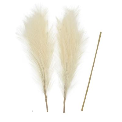 China Handmade Artificial Detachable Faux Decoration Fluffy Decor Natural Dry Black White White Pampas Grass for sale