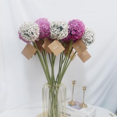 China Artificial Flower Bulbs Handmade Decorative Flowers Silk Allium Bulb China Home Decor Hot Selling Real Touch for sale