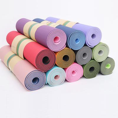 China Durable Custom Organic Exercise Best Fitness Gymnastics Folding Logo 6Mm Pilates Tape Yoga Mat Eco-Friendly for sale