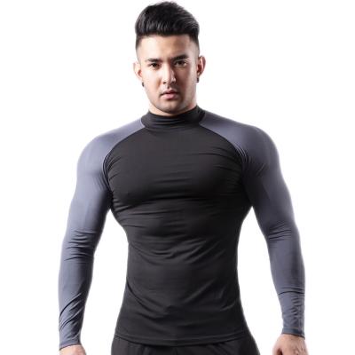 China Breathable Men's Fitness Price Promotion Sports T-shirt Mens Muscle Gym Gym Compression Thermal Long Sleeve Clothing for sale