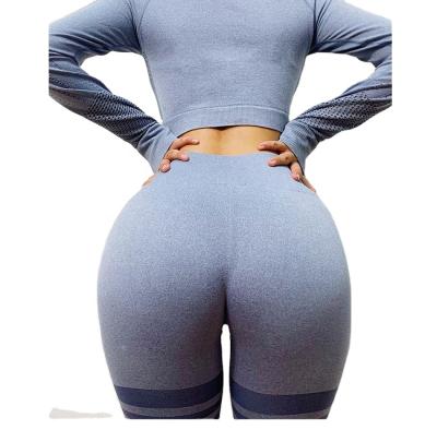 China Fashion Women Yoga Suit Breathable Fabric Set Sports Shirts Gaiters Gym Tracksuit Workout Fitness Set for sale