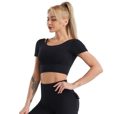 China Breathable Custom Women Long Sleeve Yoga Tops Wholesale Active Workout Sports Shirt Women Fitness Wear Girls for sale