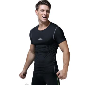 China Custom Cut Out Polyester Custom Cut Out Fitness Fit Dry White Workout Gym Wear Men's T-Shirt Breathable T-Shirt for sale