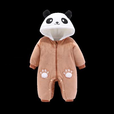 China Custom Baby Panda PANDAS Jumpsuits Pajamas Rompers Overalls Long Sleeve Clothes Hooded Newborn Romper Good Quality Baby Hooded for sale