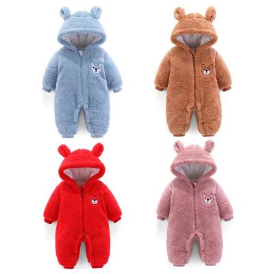 China Cozy Baby Clothes Winter Wholesale Polyester Knitted Jumpsuit Long Sleeve Baby Boy Rompers Newborn Baby Onesie for sale