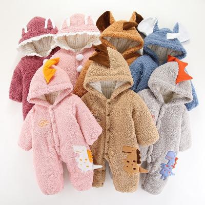 China 2021 Wholesale Winter Hooded Baby Long Sleeves Newborn Bodysuits Baby Clothes for sale