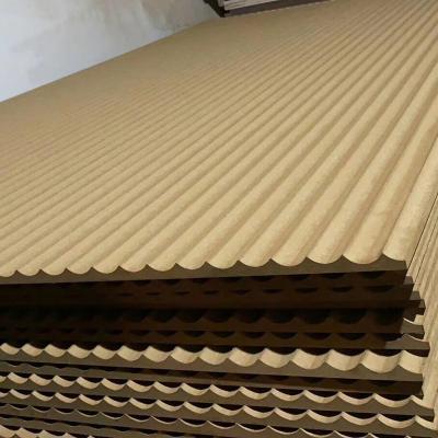 China Interior Decoration 3D Wave Wall Panels MDF Textured Panel Decorative BGD0104 for sale