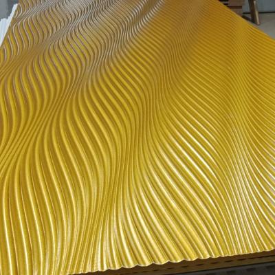 China BGD0114 Corrugated Interior Decor 3D Interior MDF Wall Panels for sale