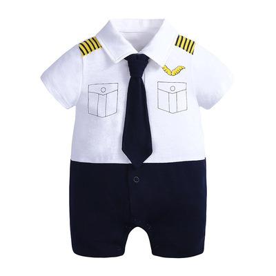 China New Boutique Cotton Baby Summer Clothing Boy and Girl Overalls Wholesale Infant Toddler Baby Rompers for sale