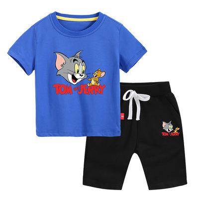 China Baby Boy 2pcs Summer Casual Clothing Set/Cartoon Infant Cat Clothes Suit Set Clothes Toddler Baby Suits Kids Clothing Baby Clothes for sale