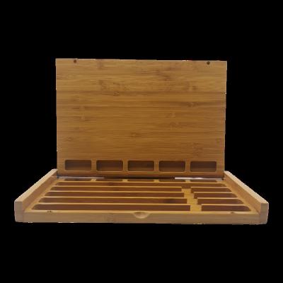 China Bamboo Box Flip Top Magnetic Suction Japanese Style Family Handmade Luxurious Chopsticks Package for sale