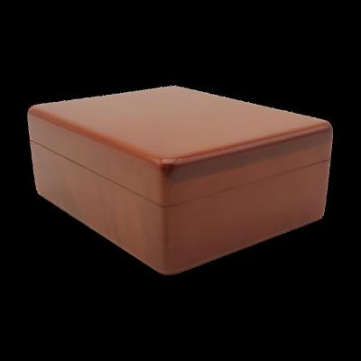 China Cheap Recycled Materials Box Small Lacquer Shiny Finish Wood Box Small Solid Wood Cheap Gift Box For Coin Ring Card Storage for sale