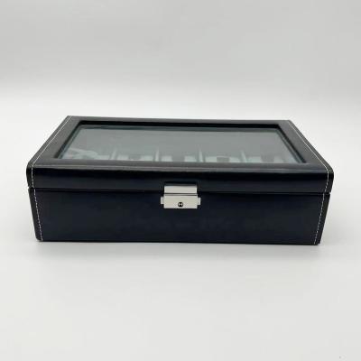 China Gift Box Packing Custom Watch Storage Box Multi-slot PU Luxury Watch Display Gift Box for sale