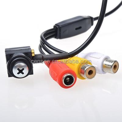 China Mini Hidden 700TVL CCD Pinhole Lens Vandal Proof CCTV Screw Home Security Secret Spy Camera for sale