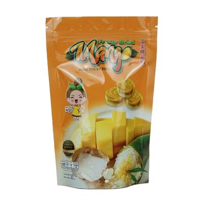 China Disposable Customized printed sealed leak proof colorful zipper bags for durian sticky rice instant food packaging for sale