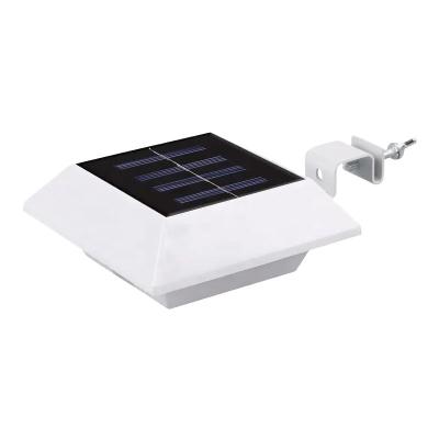 China Hot Sale White Square Gutter Light Solar Fence Gutter Light 6 12 LED Solar Powered Garden Light IP65 Waterproof for Eaves Garden for sale