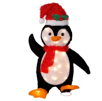 China Christmas Sale 22 Inch Pre-Bed Lighting Penguin 35 Count Warm White Christmas Decor Pattern Light Incandescent Light for sale