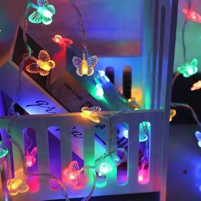 China HOT SALE RGB LED String Light Butterfly 8 Fashion Fairy Lights Strip Room Party Garden Wedding Christmas Decorations Strings Curtain Light for sale