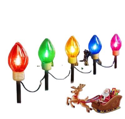 China Hot Sale White Christmas Foot LED Pathway Decoration Outdoor Walkway Lights Multicolor Jumbo Christmas Bulb Lights Pathway Light for sale