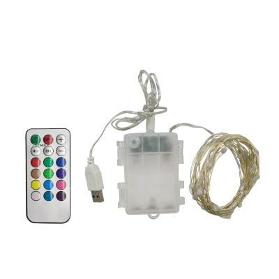 China Warm white Hot sell, Micro led multifunction Copper Wire string light pixel control battery light With Remote for sale