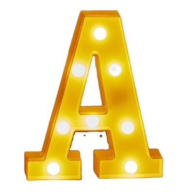 China Warm white Hot sell Light Up Number Standing Hanging Party Supplies Light Letters Sign Mini Wedding Decoration Led Light Up Letters for sale