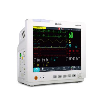 China Mute LCD Touch Screen Vital Signs Machine Multiparameter Machine ECG Machine 12.1 for sale