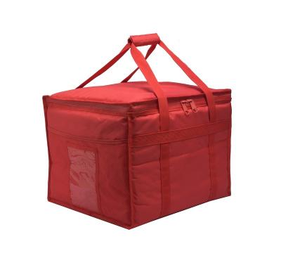 China Tote Bag Pizza Bag Heavy Duty Thermal Insulated Waterproof Insulated Food Delivery Cooler Bag For Motorcycle Car Bike Delivery for sale