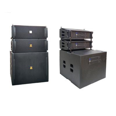 China Professional Self Powered Big Power Active Dual 8 inch Line Array Speaker en venta