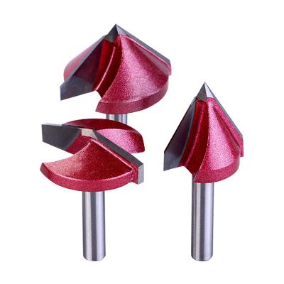 China Best High Performance CNC 3D V Cutting Carbide Wood Router Bits High Quality 6mm Flute Bits For Wood Working for sale