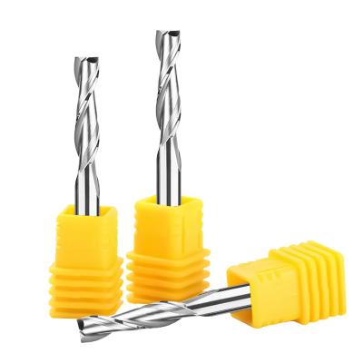 China High Performance Factory Outlet Router Bit 6.35mm Spiral Solid Carbide Woodworking Cutter Cutting And Cut Down End Mills for sale