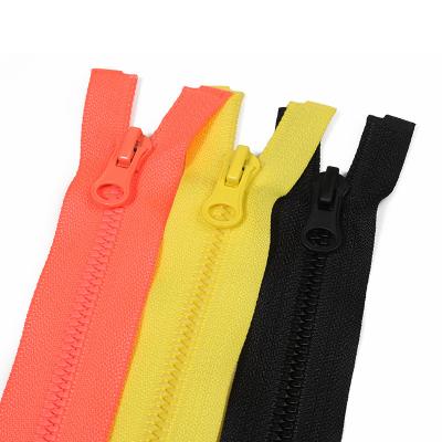 China Factory #3 #5 Viable Custom Resin Zipper Plastic Colorful Resin Zipper For Jeans for sale