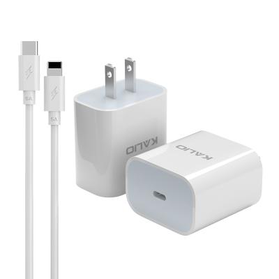 Chine KALIO PD 20w Type C Fast Charger US phone charger Usb Original Cell Phone Cable Chargers for i phone 13 12 11 Pro Max apple à vendre