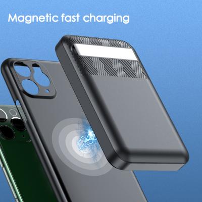 Cina magnetic 10000mAh Mini Power Bank PD Fast Charge Mini wireless Power Bank in vendita