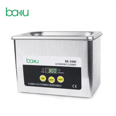 China HOT SALES BAKU Hotel Jewelry Ultrasonic Electric Portable Tooth Cleaner Tank BK-2400 42KHz 0.8L Stainless Tank for sale