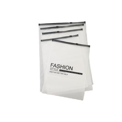 China Custom Matte Frosted Zipper Clothing Packing Pouch T-shirt Bags Recyclable Wholesale Ziplock Bag for sale