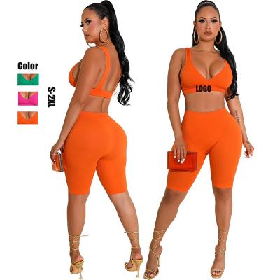 China Sets Workout Clothes Women Seamless Yoga Sports Suits Sport Bra High Waist Fitness Shorts 2 Pieces Gym Set Running Sportswear for sale